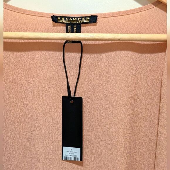 NWT Revamped M Women's Tan Kimono with Lace Cuffed Sleeves - Picture 4 of 6